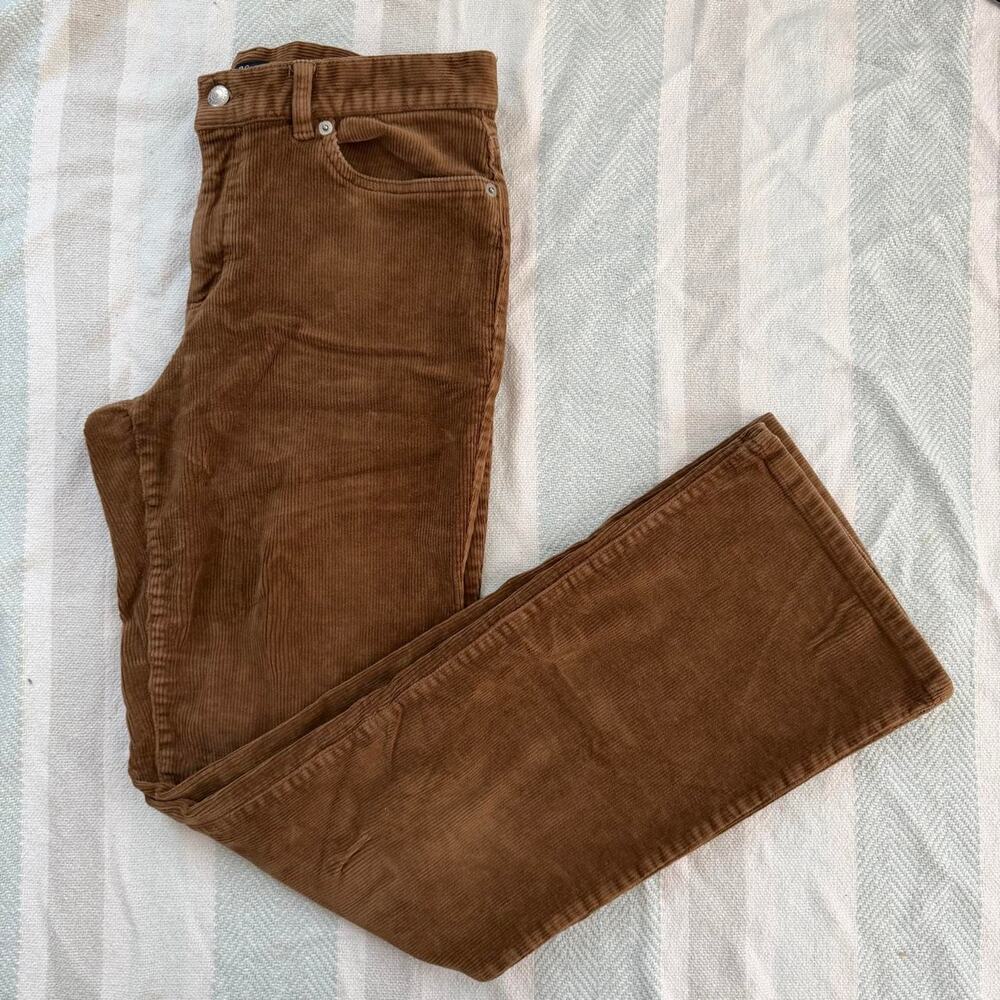 Brown corduroy flair boot cut pants